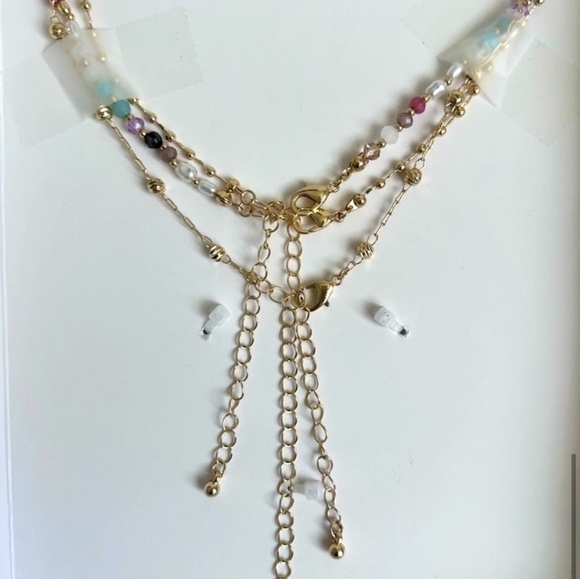 🔹️ATTERRI Cubic Zirconia  Reconstituted Stone Set of 3 Interchangeable Necklace - Picture 4 of 4